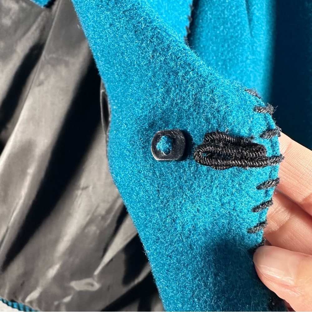 Western Teal Wool LS Dress Jacket by Mid-West Garment Co. Since 1928 Size Med - Picture 10 of 11
